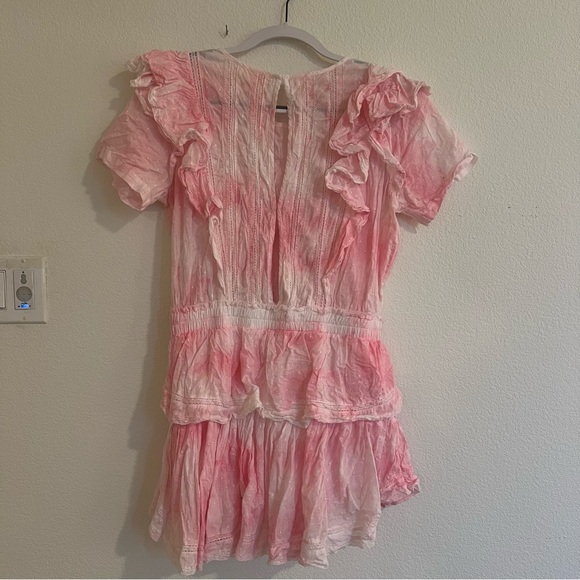 Love Shack Fancy | Natasha Pink Tie Dye Mini Dress - Picture 9 of 9